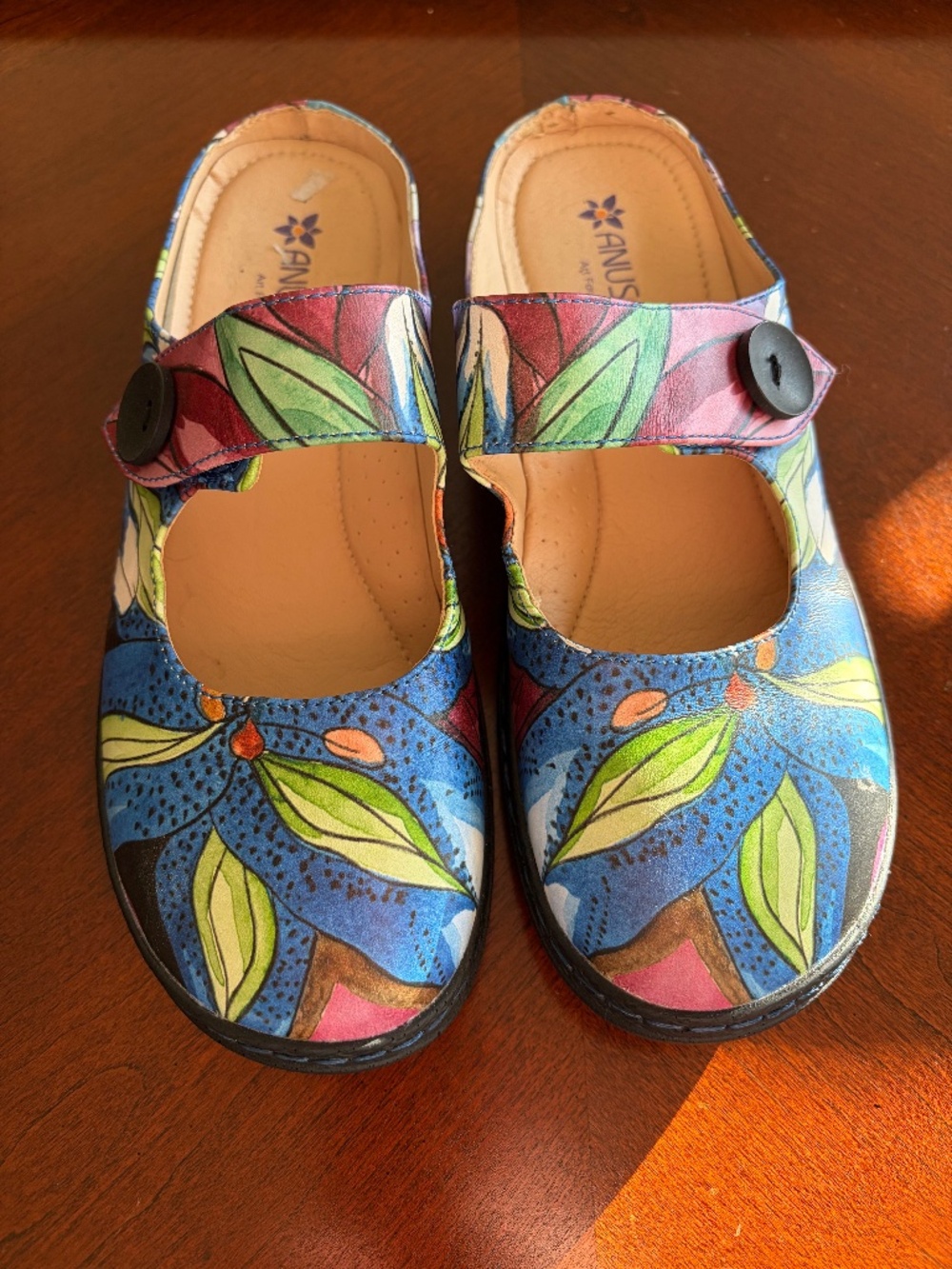 ANUSCHKA   -   Indira Mary Jane Open Back Slide Size 7